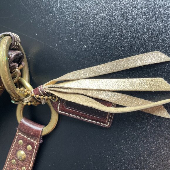 Coach Vintage Signature Jacquard w/ Metallic Detail Hobo Hand Bag - Preowned - Picture 6 of 10